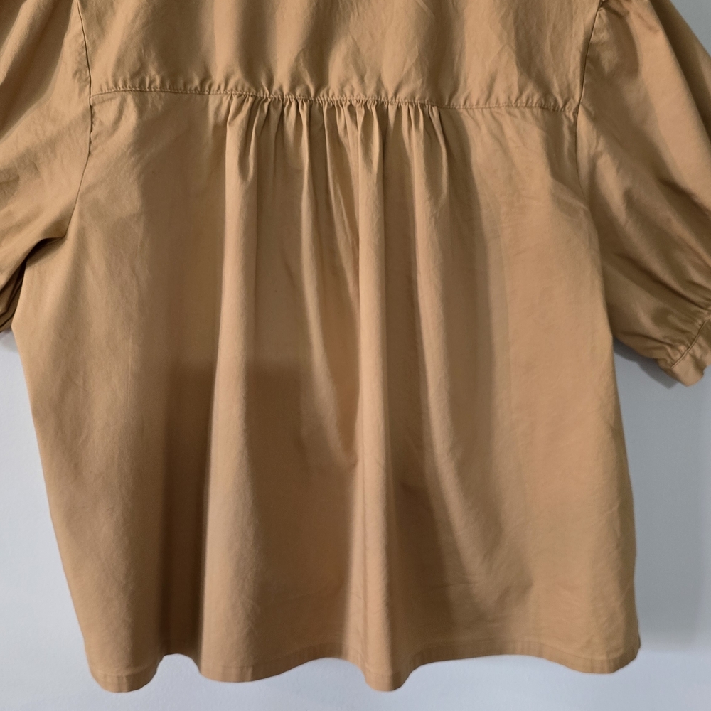 Tan Button-Up Blouse - Picture 4 of 4